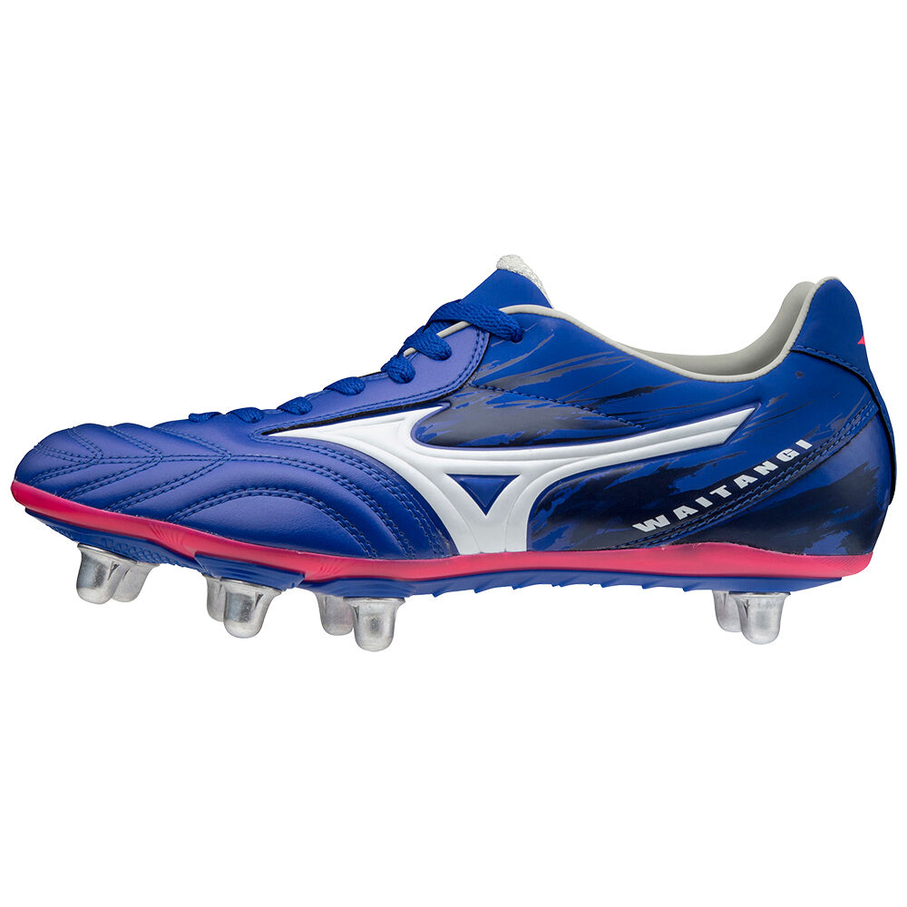 Mizuno Waitangi PS - Erkek Rugby Ayakkabısı - Mavi/Beyaz Türkiye (HJIZDO-257)